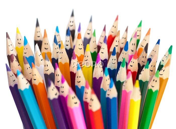 Papier peint  Crayons de couleur avec des smileys