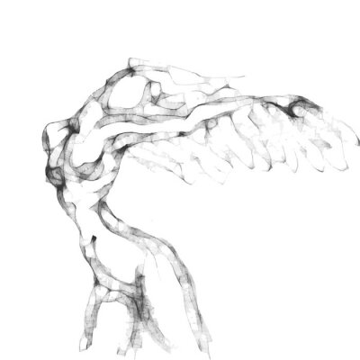 Papier peint  Croquis abstrait d'une femme ailée