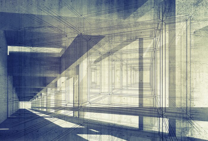 Papier peint  Croquis d'un tunnel abstrait