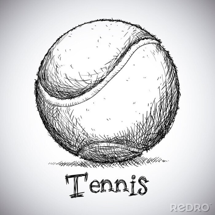 Papier peint  Croquis d'une balle de tennis
