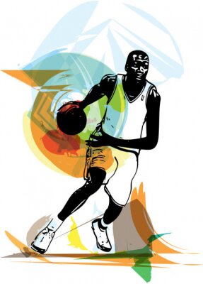 Croquis de joueur de basket
