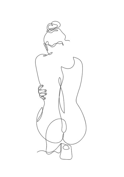 Papier peint  Croquis du corps féminin