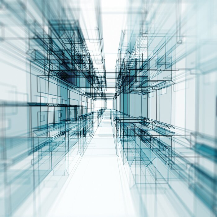 Papier peint  Croquis graphique abstrait d'un tunnel