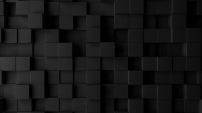 Papier peint  Cubes 3D noirs