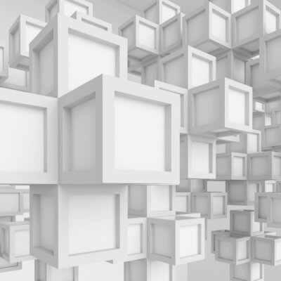 Papier peint  Cubes 3D semi-transparents