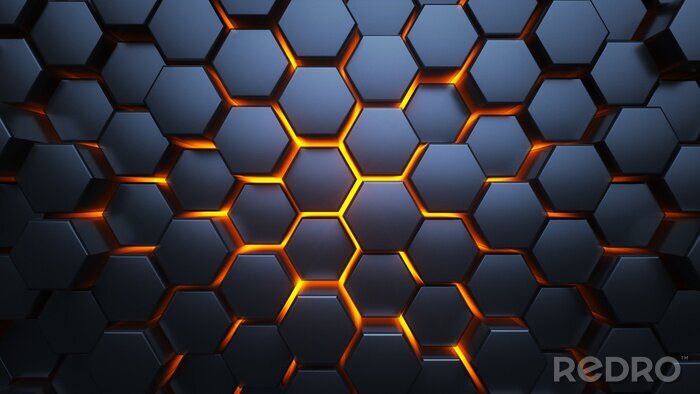 Papier peint  Cubes 3d sombres sur fond clair