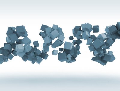 Papier peint  Cubes abstraits en 3D