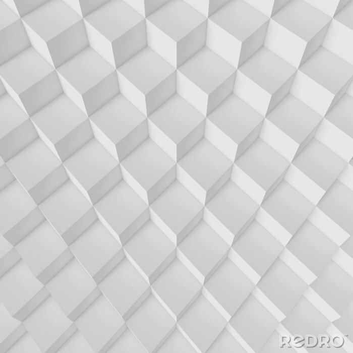 Papier peint  Cubes blancs en escalier
