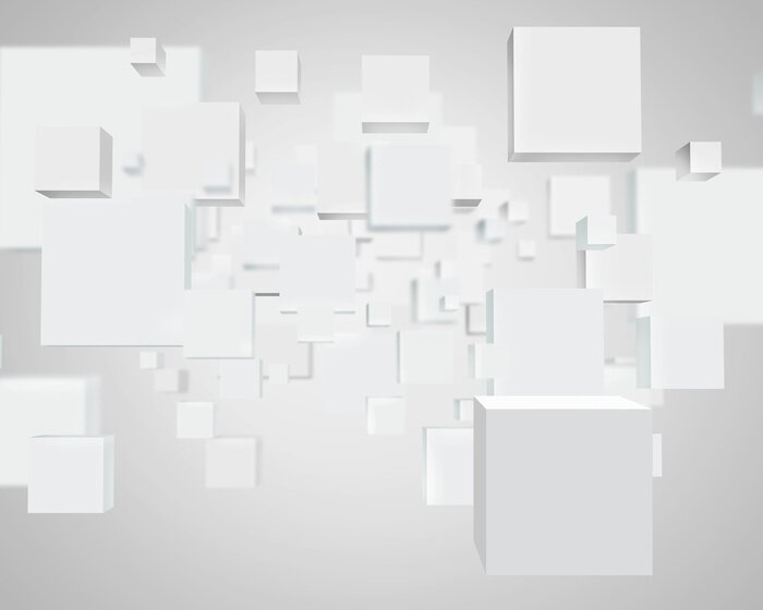 Papier peint  Cubes en l'air 3D
