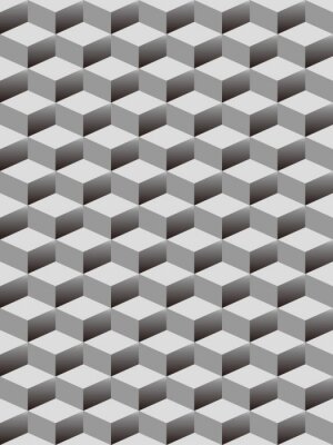 Papier peint  Cubes gris tridimensionnels