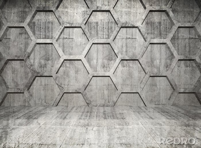 Papier peint  Cubes plats en béton