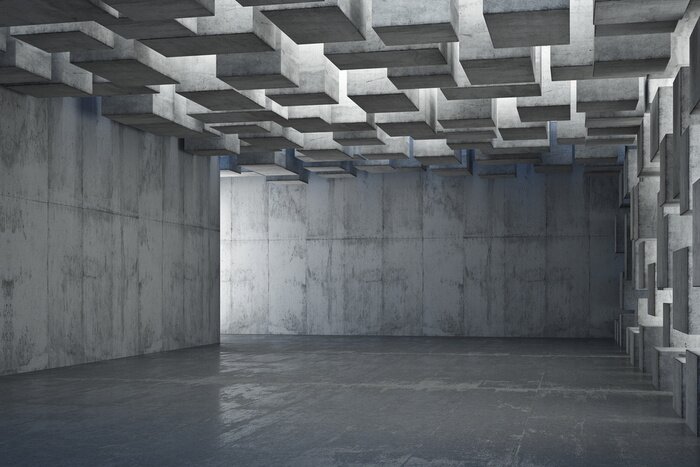 Papier peint  Cubes spatiaux qui tombent