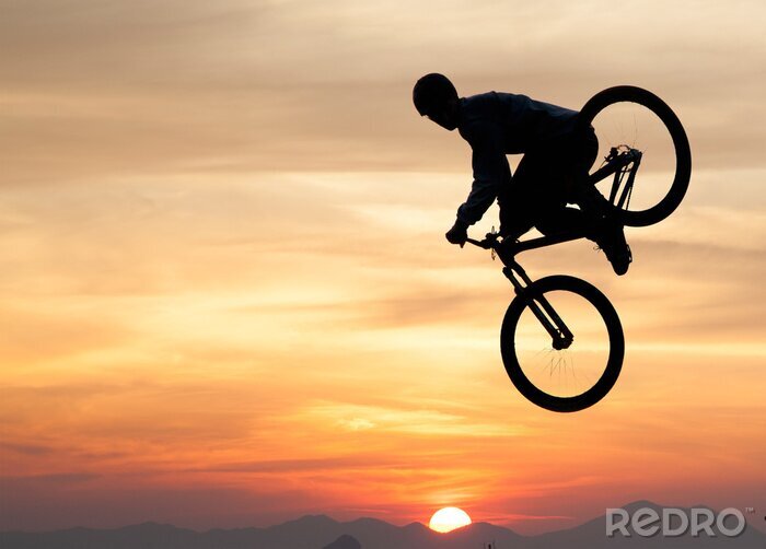 Papier peint  Cycliste BMX et saut