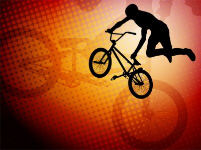 Papier peint  Cycliste et vélo de sport