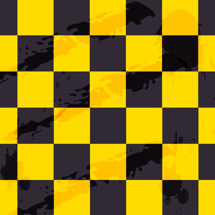 Papier peint  Damier noir et jaune