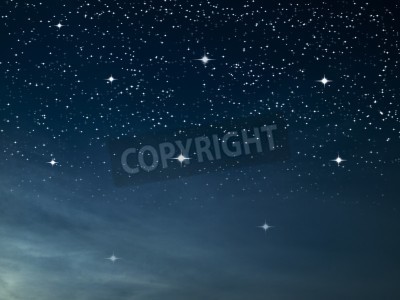 Papier peint  De nombreuses étoiles dans le ciel nocturne