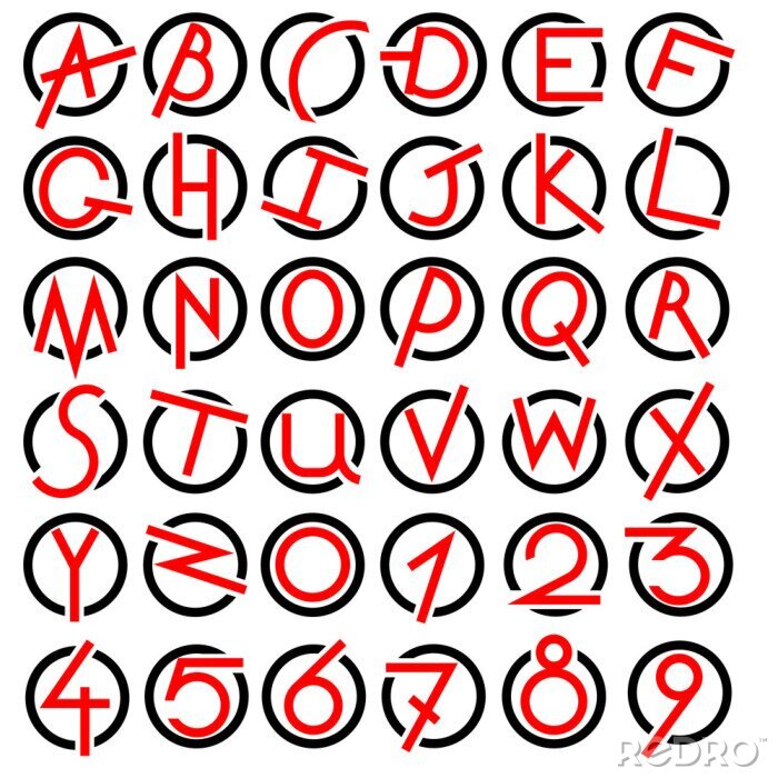 Papier peint  Decorative vector set alphabet