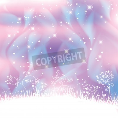 Papier peint  Délicat motif floral