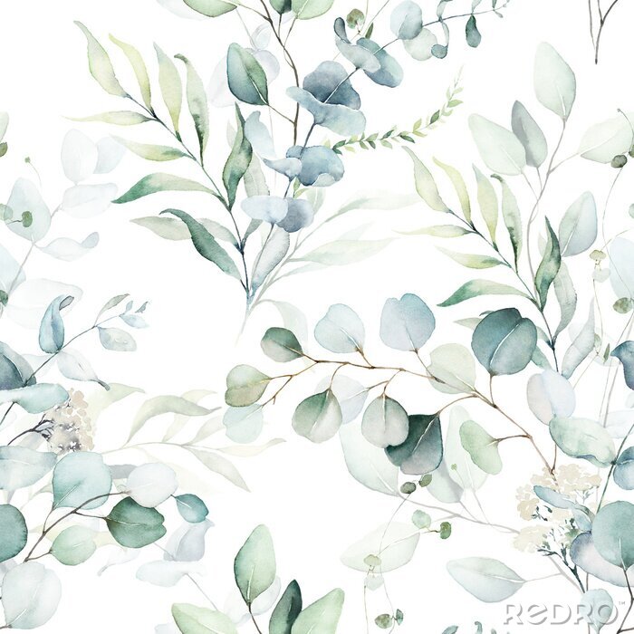Papier peint  Délicates plantes aquarellées