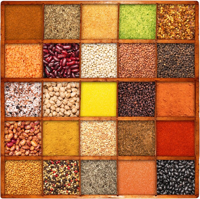 Papier peint  demi e aromi collage