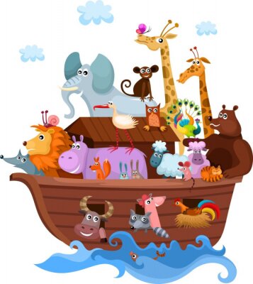 Papier peint  Des animaux sur l'arche de Noé
