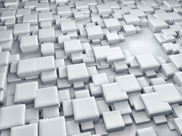 Papier peint  Dés en 3D blancs