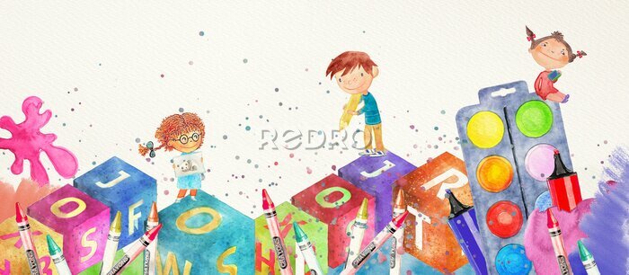 Papier peint  Des enfants en train de jouer