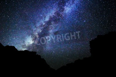 Papier peint  Des étoiles dans le ciel nocturne