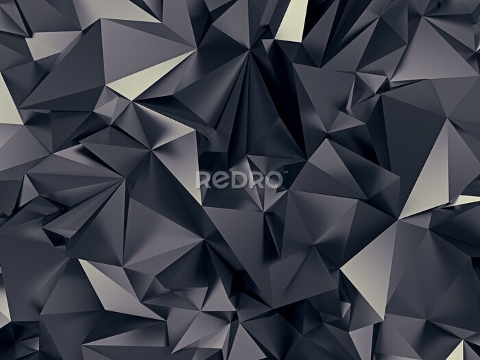 Papier peint  Des formes géométriques métalliques créent un motif 3D