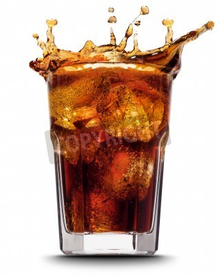 Papier peint  Des glaçons tombant dans une boisson