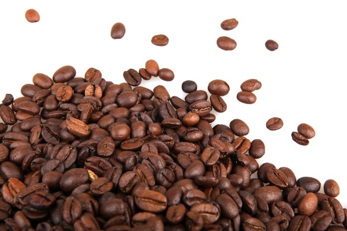 Papier peint  Des grains de café renversés