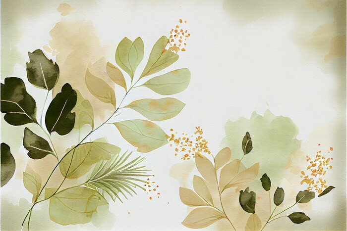 Papier peint  Des plantes aux tons terre