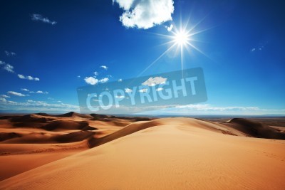 Papier peint  Désert et soleil