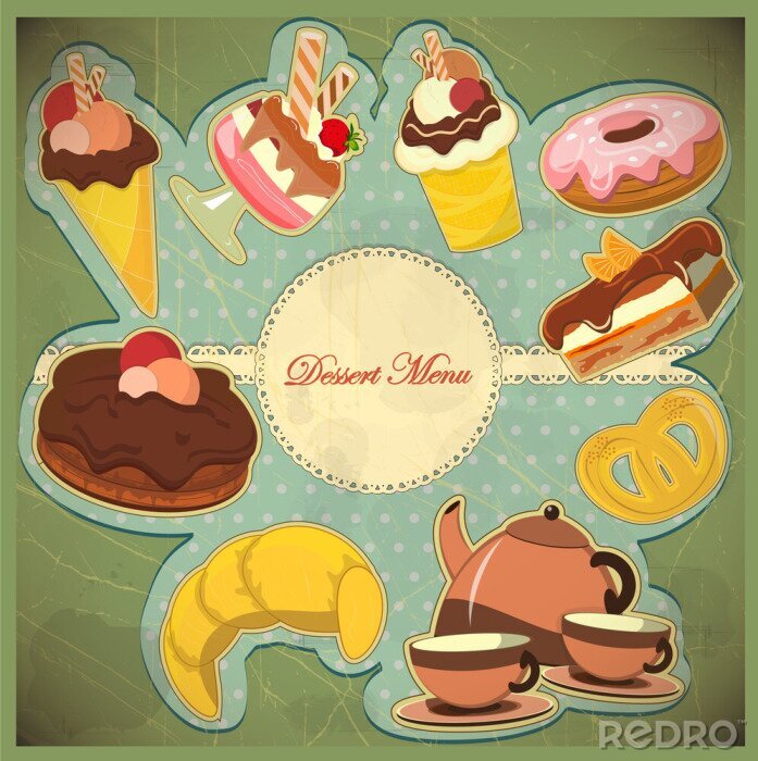 Papier peint  Dessert sucré