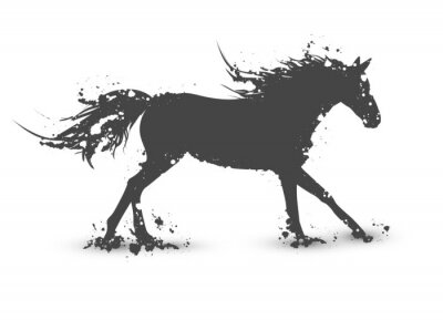 Papier peint  Dessin abstrait avec un cheval
