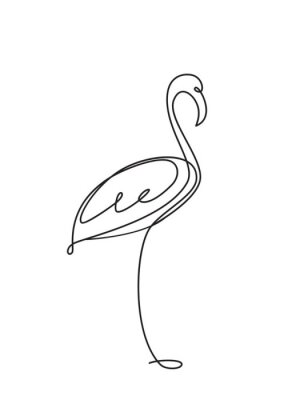 Dessin au trait Flamingo