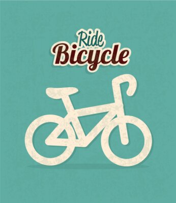 Papier peint  Dessin avec un vélo simple