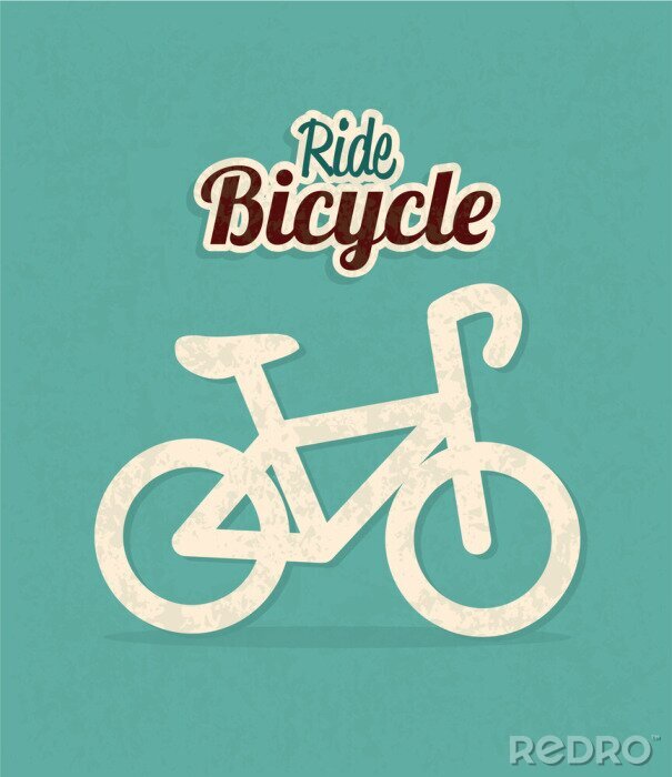 Papier peint  Dessin avec un vélo simple