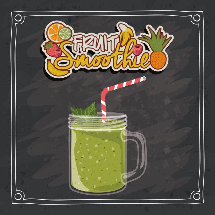 Papier peint  Dessin boisson aux fruits