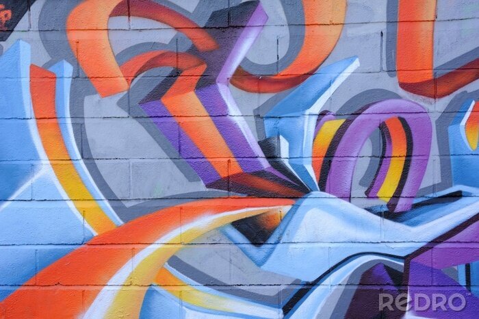 Papier peint  Dessin en couleurs graffiti