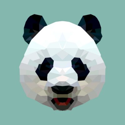 Papier peint  Dessin graphique avec un panda