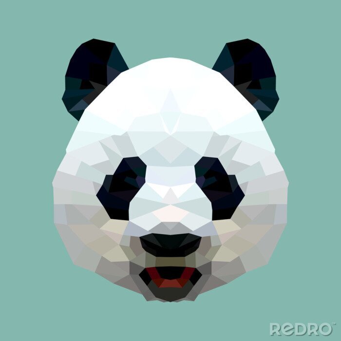 Papier peint  Dessin graphique avec un panda