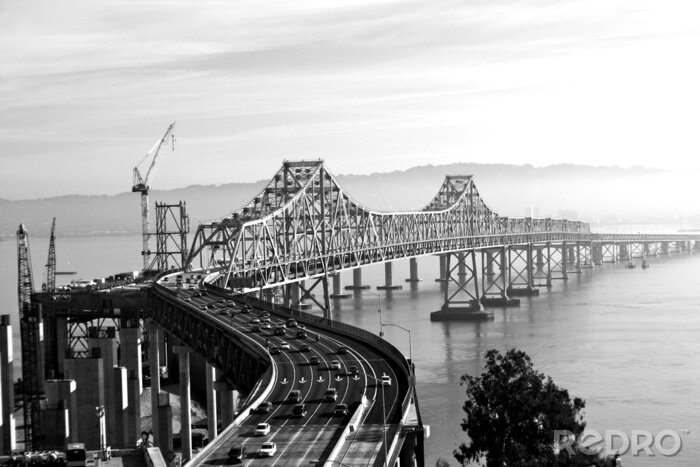 Papier peint  Dessin monochrome avec architecture