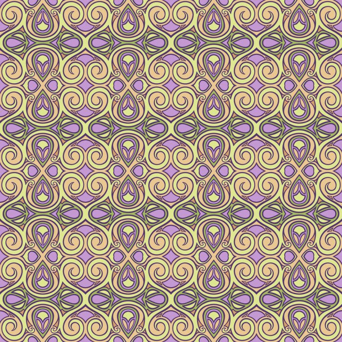 Papier peint  Dessin rétro en couleurs