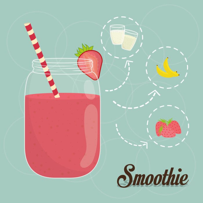 Papier peint  Dessin smoothie