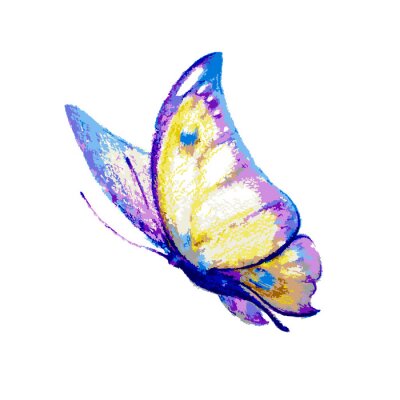 Papier peint  Dessin subtil papillon