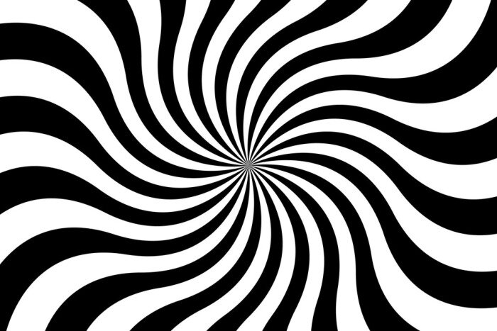 Papier peint  Dessiner une illusion d'optique en noir et blanc