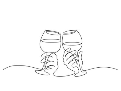 Deux mains acclamant avec des verres de vin