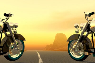 Papier peint  deux motos