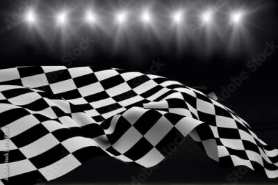 Papier peint  Drapeau de course à damiers
